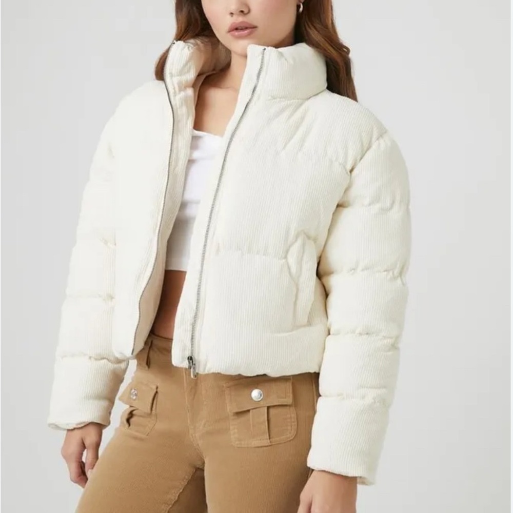 Forever 21 White Women’s Puffer Jacket